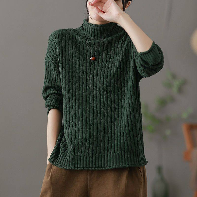 商场撤柜品牌清仓捡漏女复古宽松高领毛衣女针织衫休闲套头打底,女装/女士精品,毛针织衫,淘宝优惠券,粉丝福利购,淘宝优惠卷