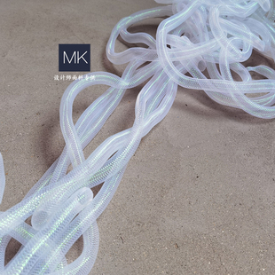 饰伸缩材料 白管绿光镂空弹力造型管子创意装 设计手工辅料 扭曲管