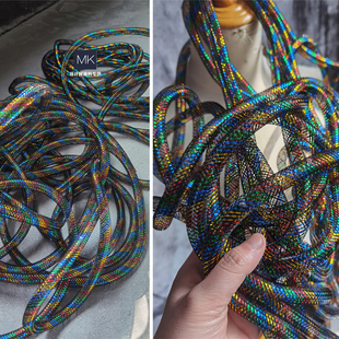 饰管 肌理造型diy装 设计师创意辅料镭射彩肆意伸展管扭曲弯曲 时尚