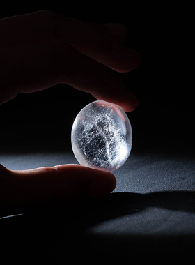 净莲梵尘保真喜马拉雅白水晶Neng量石 Liao愈宝石 可做Xiao磁石ZT