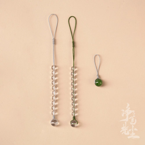上师同款白水晶碧玉技术器配饰
