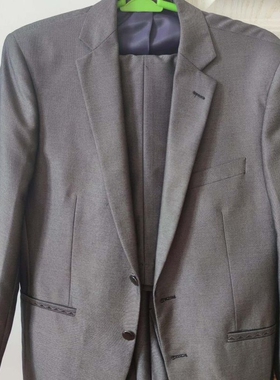 议价【全新】海澜之家灰色西服套装 外套+裤子 48B码