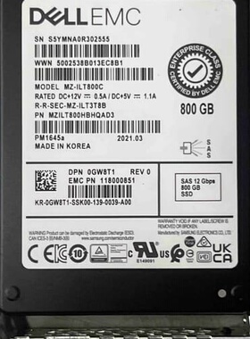 议价DELL 0GW8T1 PM1645a 800G SAS 1