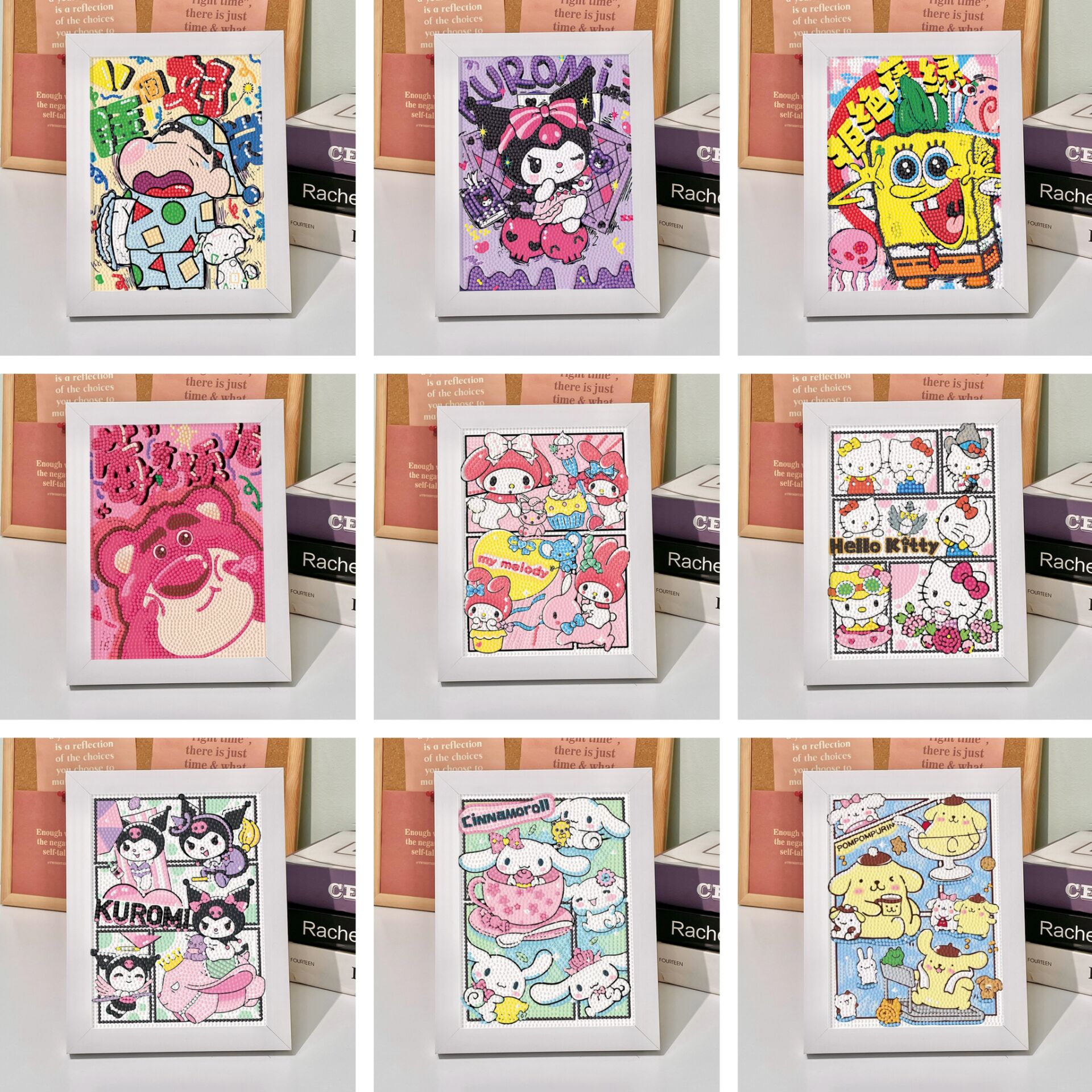 带框钻石画儿童手工卡通动漫