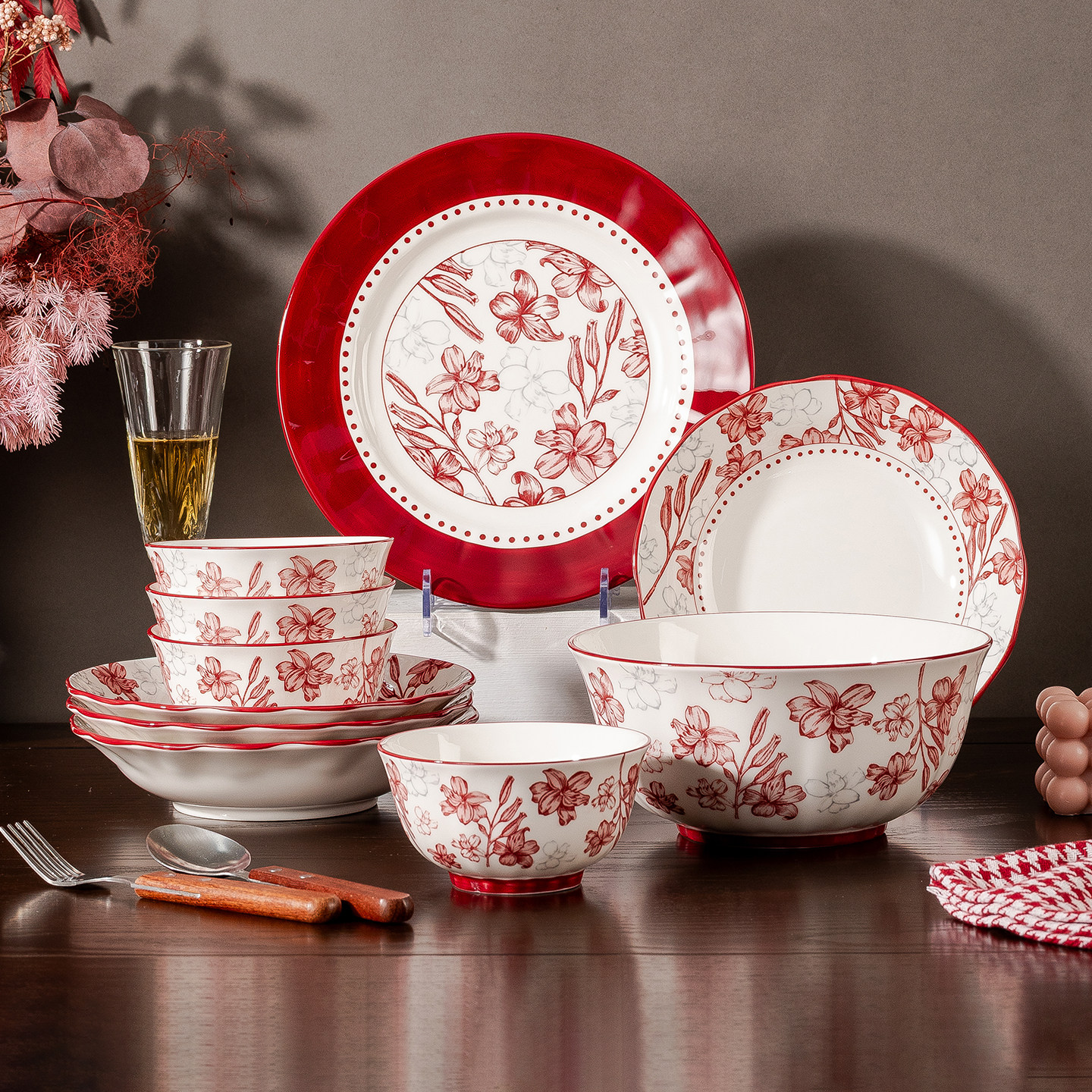 碗盘套装家用2025新款高颜值陶瓷碗碟碗筷餐具创意吃面碗自由组合,餐饮具,碗,淘宝优惠券,粉丝福利购,淘宝优惠卷