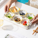 陶瓷蘸料碟餐具酱料碟碗碟套装 釉下彩味碟家用2025新款 小盘子碟子