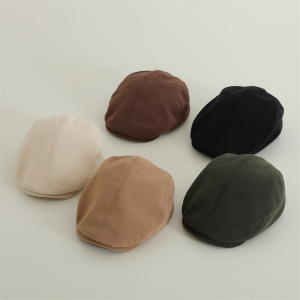 简约儿童帽子男孩秋冬痞帅男童鸭舌帽宝宝防晒帽女童贝雷帽英伦风