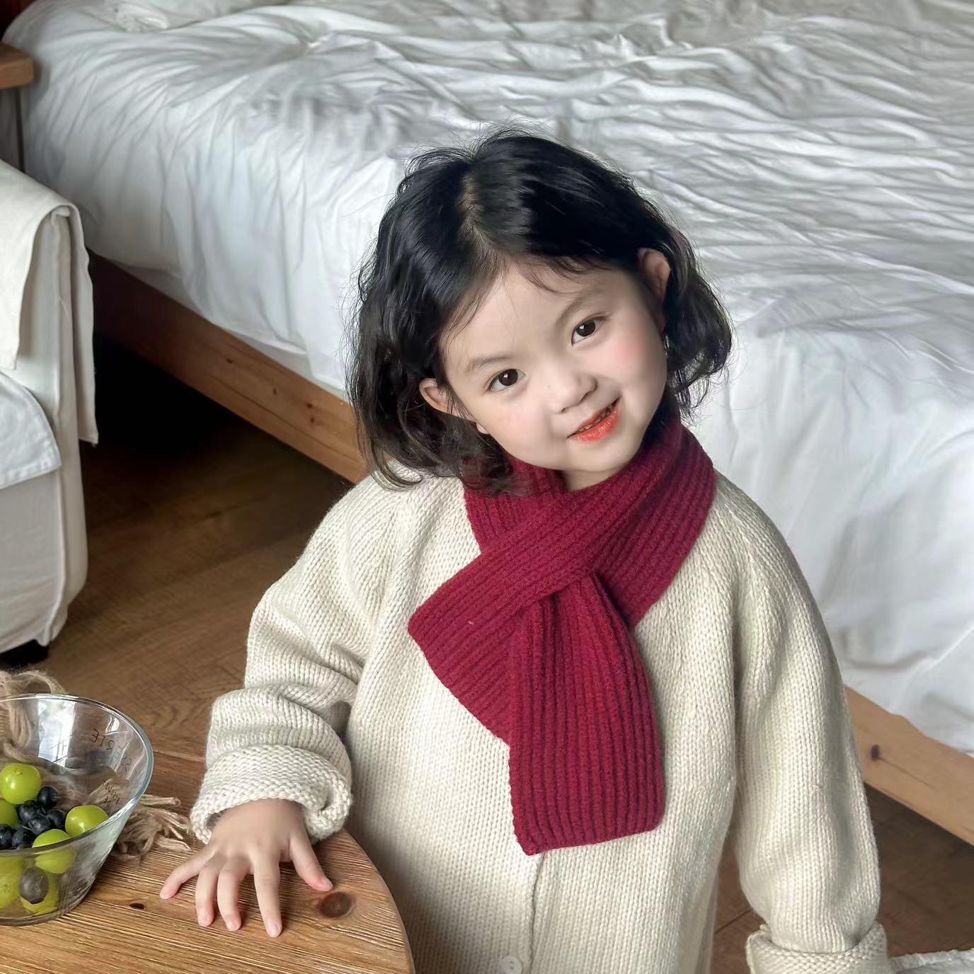 ins韩系儿童围巾秋冬季宝宝