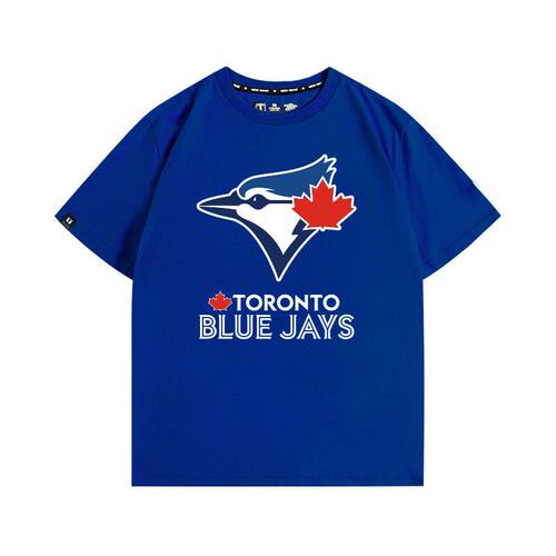 美职BLUEJAYS棒多伦多蓝鸟棒球队服周边T恤衫夏季纯棉男短袖定制