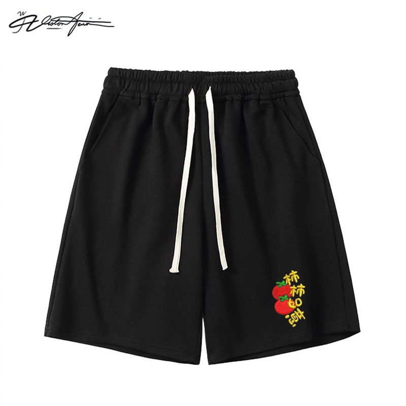 【刺绣】柿柿如意短裤运动休闲五分裤宽松男士篮球沙滩裤新款