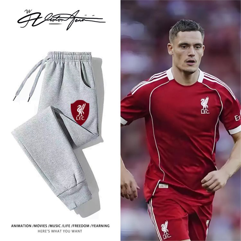 利物浦维尔茨英超同款印花粉丝应援连帽卫裤男女同款束口加厚绒薄