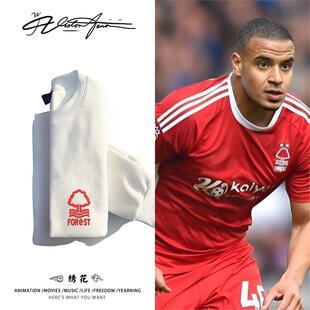 【刺绣】欧洲足球联赛诺丁汉森林刺绣队标刺绣应援圆领卫衣百搭