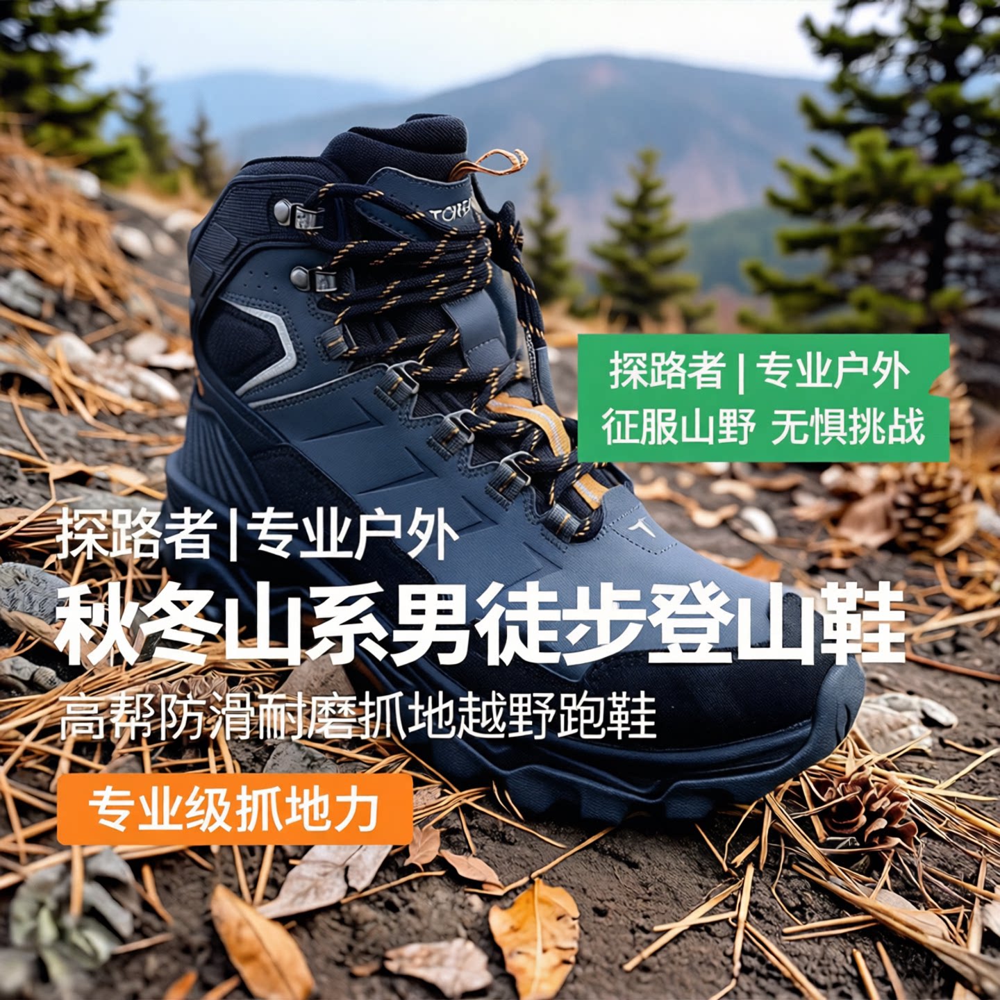 山系徒步鞋中帮登山鞋探路者
