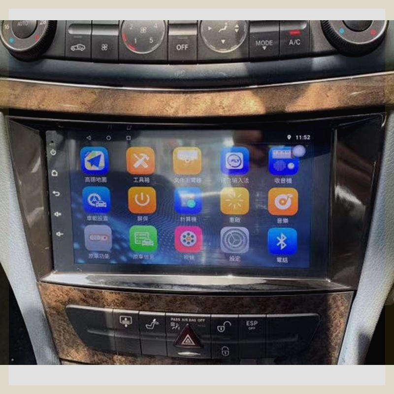 斯歌达适用于奔驰E级大屏导航一体机中控显示屏360全景Carplay