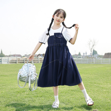 女童夏季连衣裙2025新款中大童儿童短袖牛仔裙夏装超好看女孩裙子
