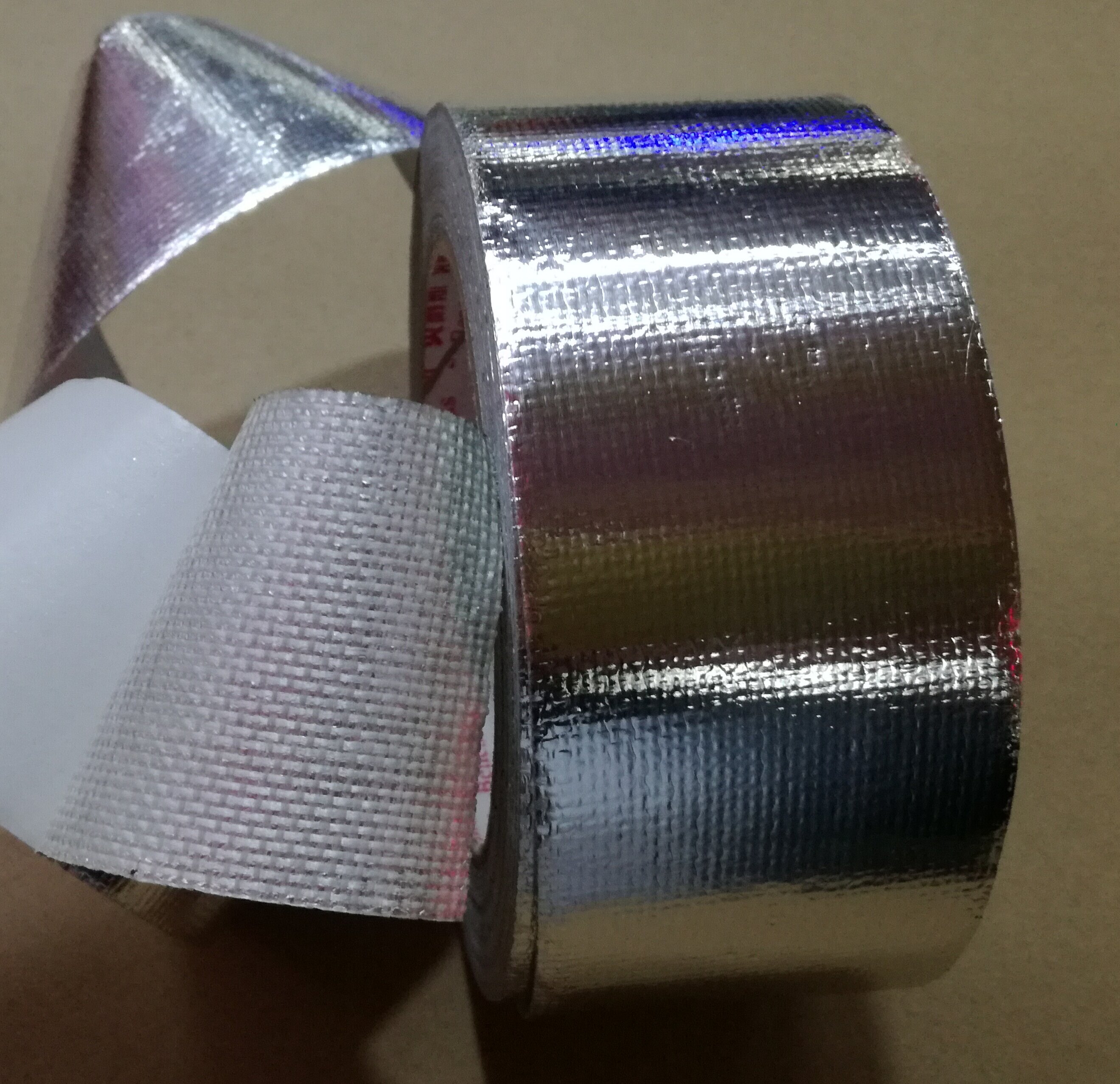2卷.包邮.夹筋玻璃纤维铝箔胶带 耐高温胶带 拉不断胶带 宽4.8CM
