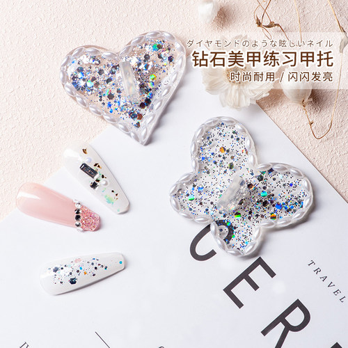 日式美甲水晶甲托莲花座练习底座