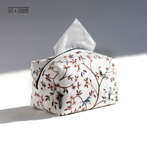 弥与小号创意纸巾纸抽盒客厅布艺餐巾车载车用盒抽纸盒汽车居家套 - 封面