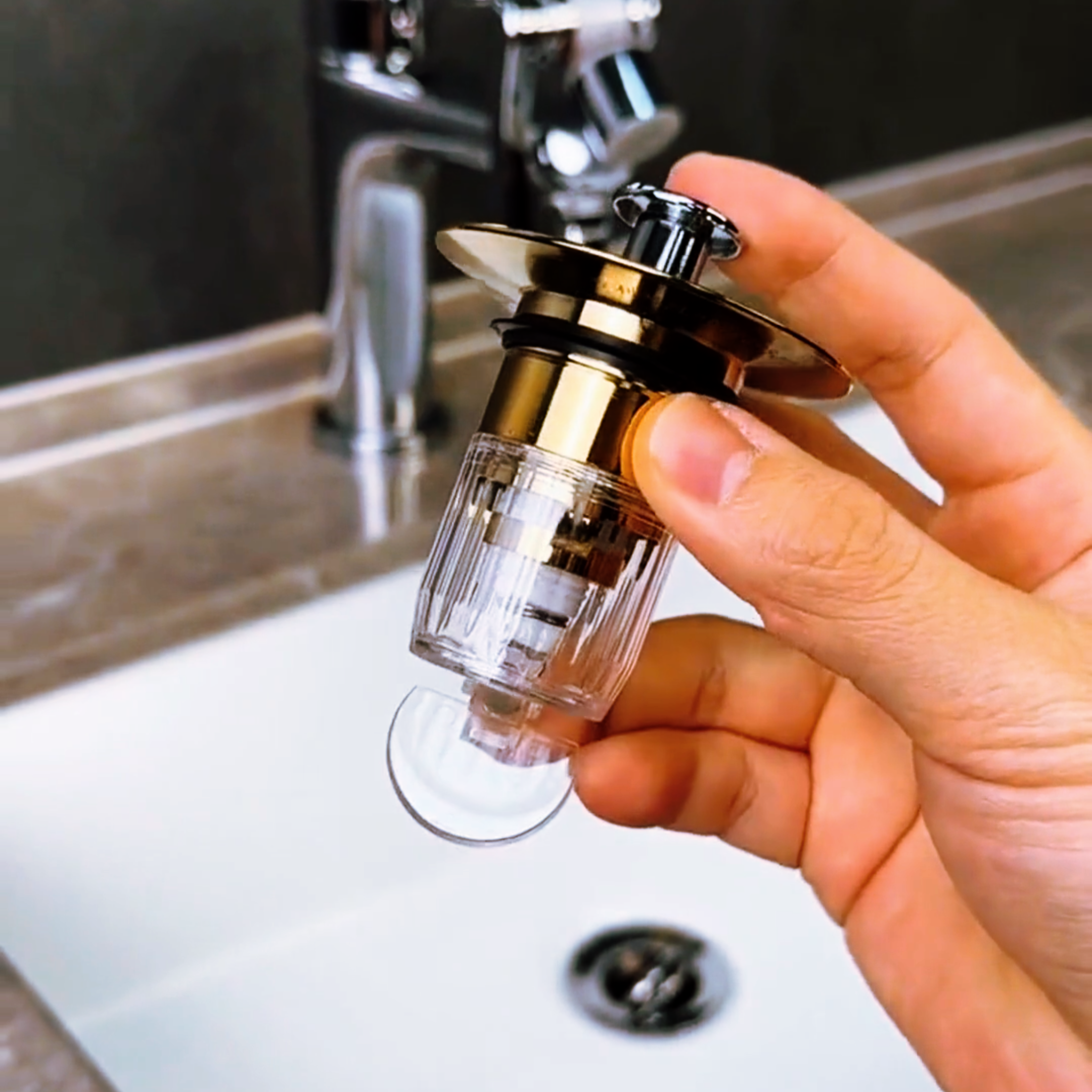 弹跳芯按压式下水器翻板塞子洗手盆脸池通用防臭防堵防虫过滤网