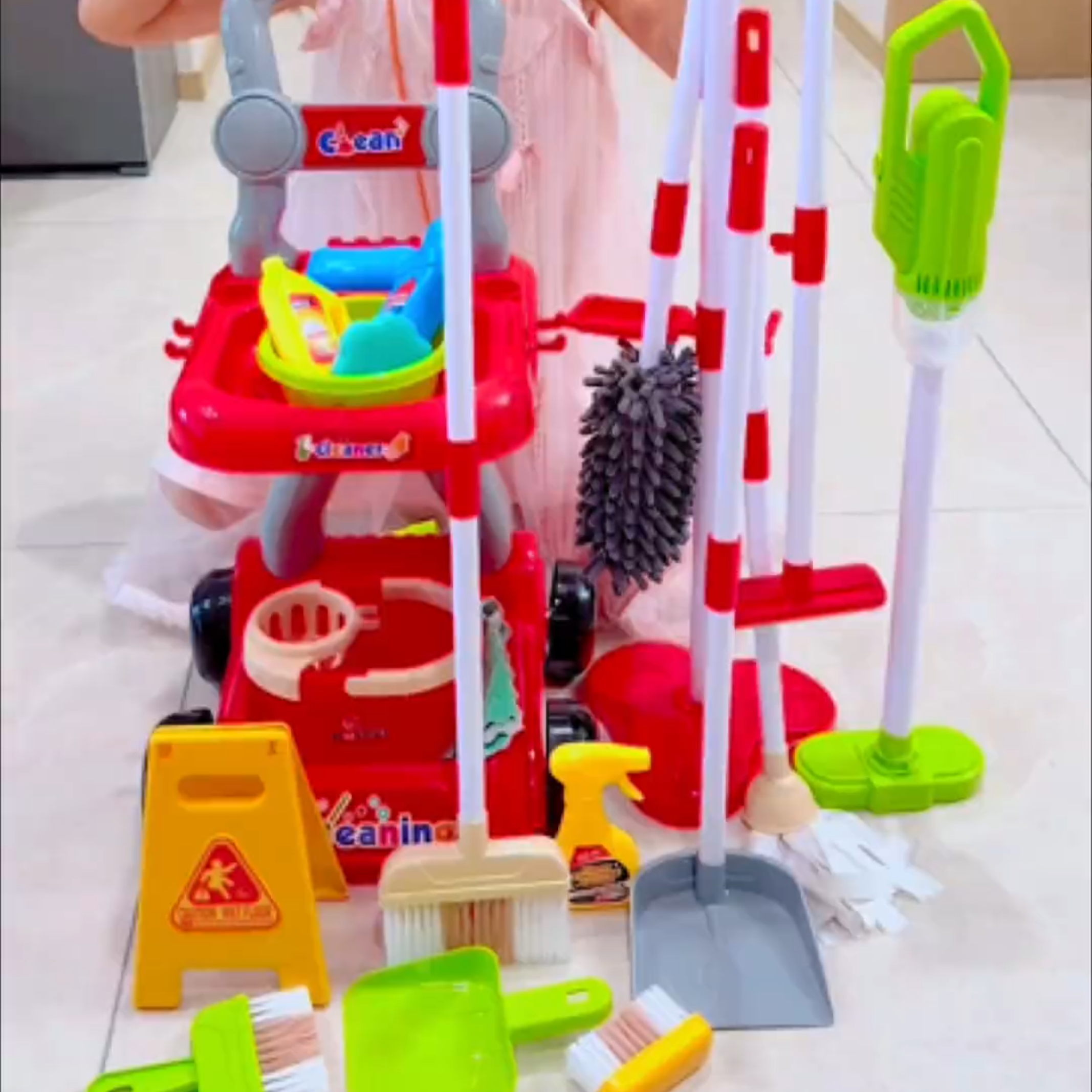 儿童过家家玩具套装打扫卫生清洁扫地拖把扫把簸箕益智早教3-6岁