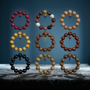 天然黑檀红檀金丝檀血檀木手串男款绿檀黄花梨2.0黑檀小众木佛珠