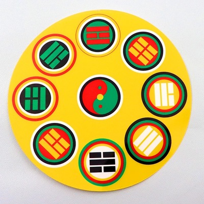 五龙震太极墙29公分PVC贴纸不干胶贴房屋补角万字福八卦招财贴画