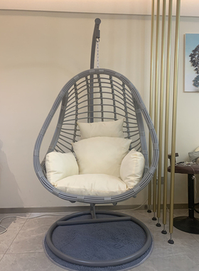 吊篮阳台摇篮椅家用吊床懒人灰色秋千室内单人吊椅子户外摇椅吊兰