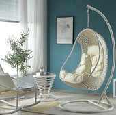 阳台铁艺吊椅品质吊篮藤椅室内秋千摇摇椅家用吊床密织户外摇篮椅