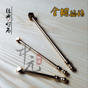 新中式仿古家具铜配件纯铜中式门锁插销复古全铜门栓五金配件