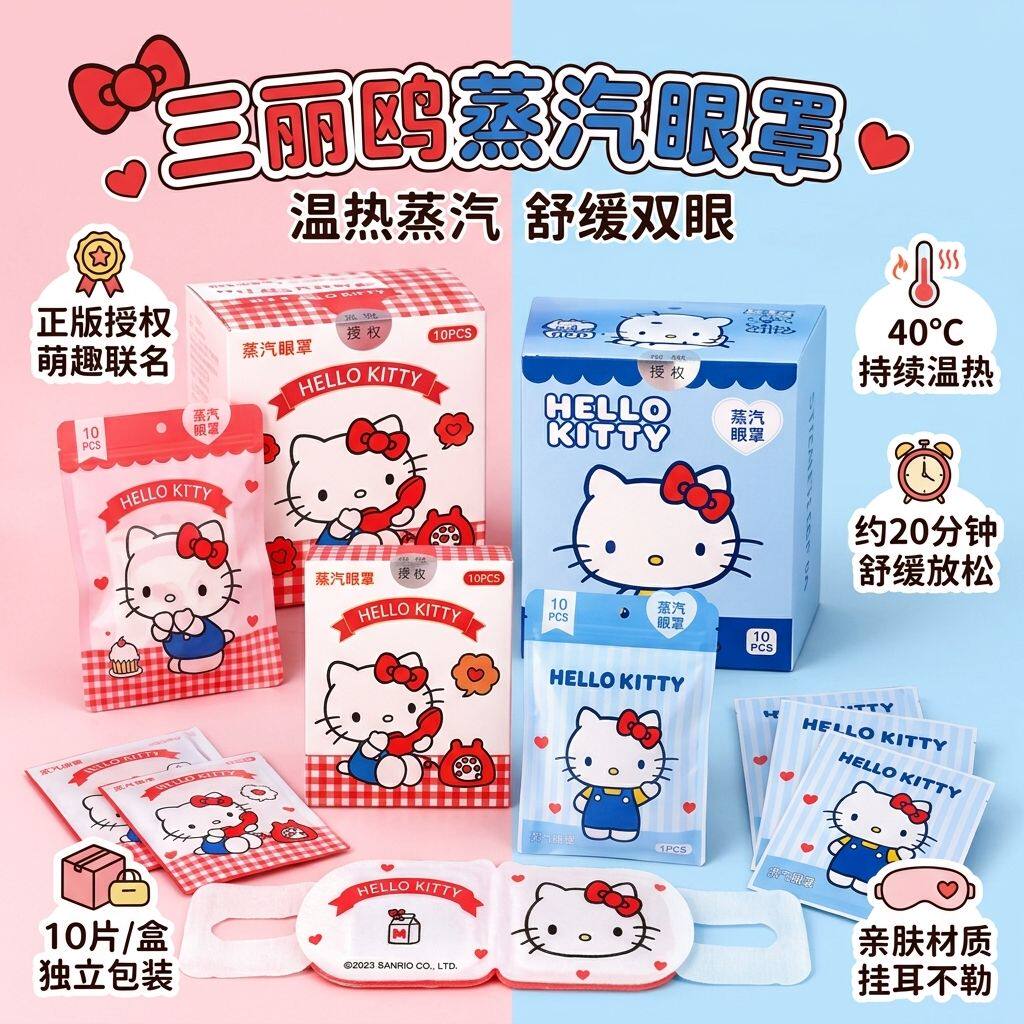 HelloKitty蒸汽眼罩温热舒缓