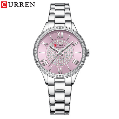 CURREN/卡瑞恩9084女士防水小表盘石英手表 罗马字超薄女表正品