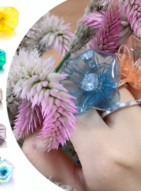 XHENXHEN官方店水族系列时尚小众设计感戒指个性螺旋开口彩色童趣