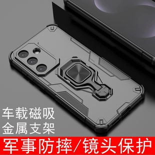 适用三星GalaxyS25FE手机壳S25FE保护套气囊战术防摔SM S7310高端潮男Galaxy25F金属支架磨砂军事机能户外风