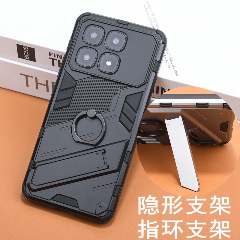 适用红米K70至尊版手机壳红米 K70 Pro战术防摔精孔镜头redmi K70E保护套军事机甲风格指环支架高档个性外壳
