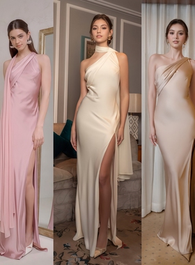 赵露思许妍同款生日轻礼服派对party宴会裙披肩配礼服长裙年会