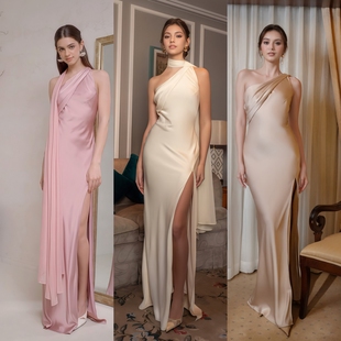 赵露思许妍同款 生日轻礼服派对party宴会裙披肩配礼服长裙年会