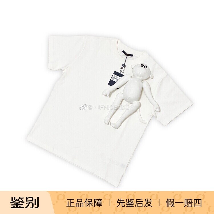 Louis Vuitton LV 21SS 秀款 猴子玩偶 暗纹Logo 短袖Tee