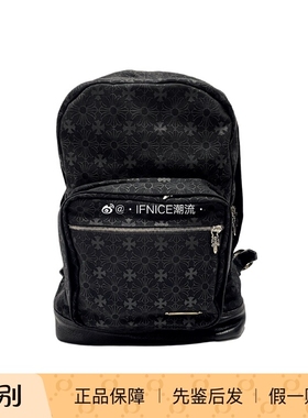 Chrome Hearts 克罗心 暗纹十字花满Logo 双肩包 书包