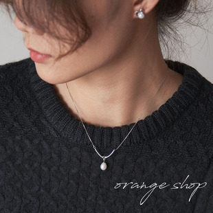 一枝橘 沧海遗珠 925银淡水珍珠项链 通勤风秋冬百搭锁骨链