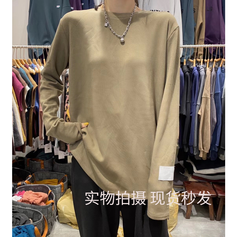 加绒加厚贴标圆领大码内搭打底衫