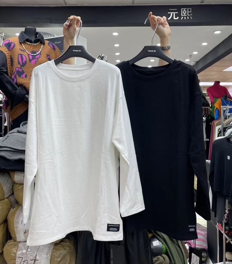 长袖韩版加厚贴标纯棉显瘦