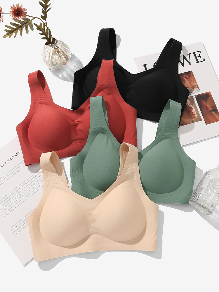 固定杯内衣女薄款大胸显小文胸