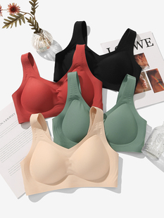 固定杯无痕内衣女薄款 运动文胸罩 大胸显小聚拢收副乳防下垂背心式