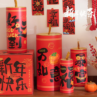 新年装饰品场景氛围布置炮仗爆竹店铺商场道工具2026马年鞭炮摆件