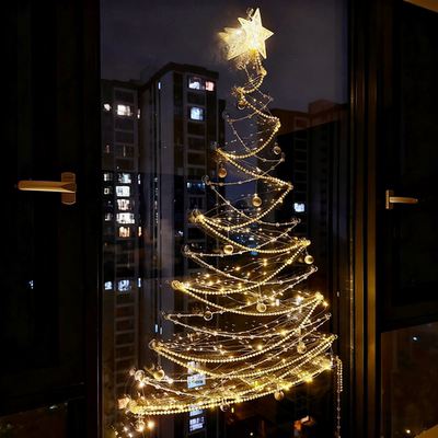 小红书同款毛条圣诞树窗户diy