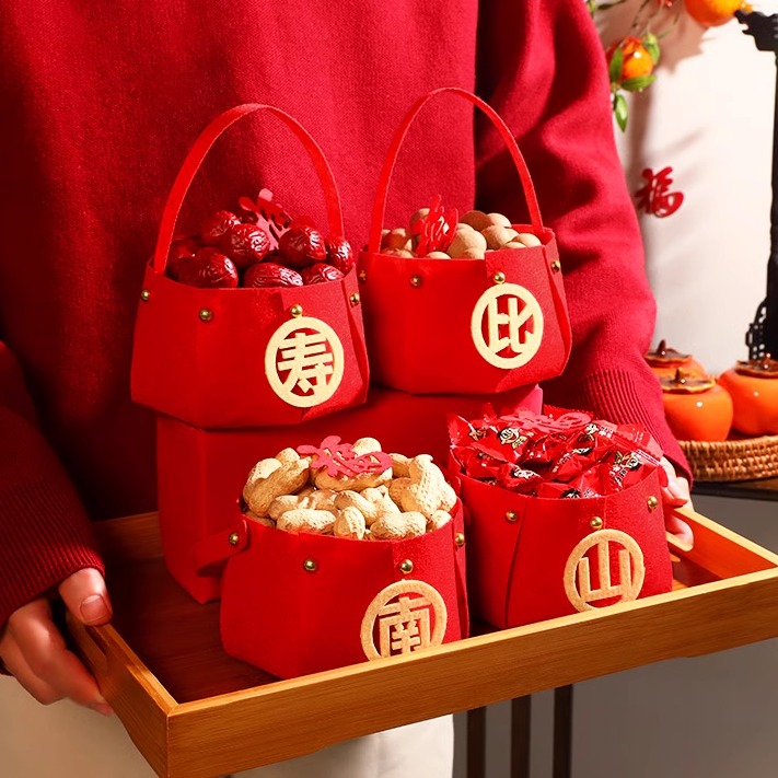 过寿布置生日仪式毛毡果篮