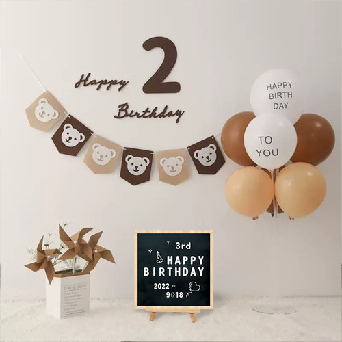 森系ins高级感生日拍照道具KT板