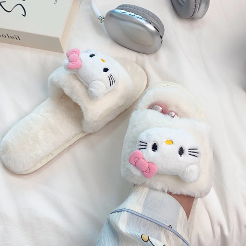 hellokitty毛毛拖鞋女秋冬可爱
