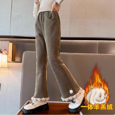 加绒加厚长裤其他面料喇叭裤