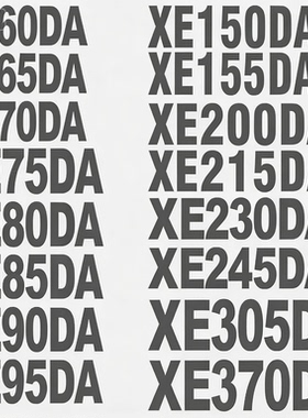 挖掘机徐工70 80 150 215 260 265 370DA红黑款边门型号贴纸